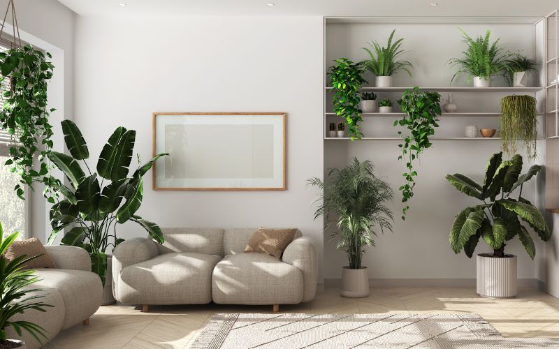 vertical garden in room